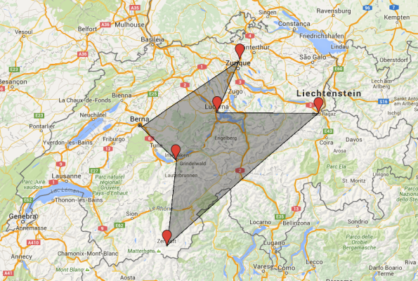 Roteiro na Suíça: Zurique - Lucerna - Sargans - Vaduz - Sargans - Zermatt - Interlaken - Berna - Interlaken - Zurique